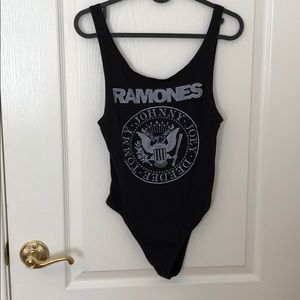 Daydreamer Ramones black tank top bodysuit
